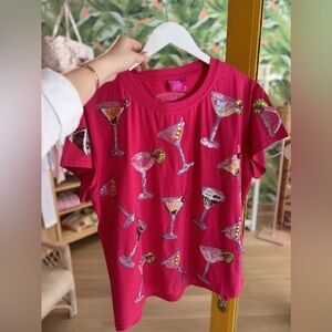 Queen Of Sparkles Pink Martini Tee